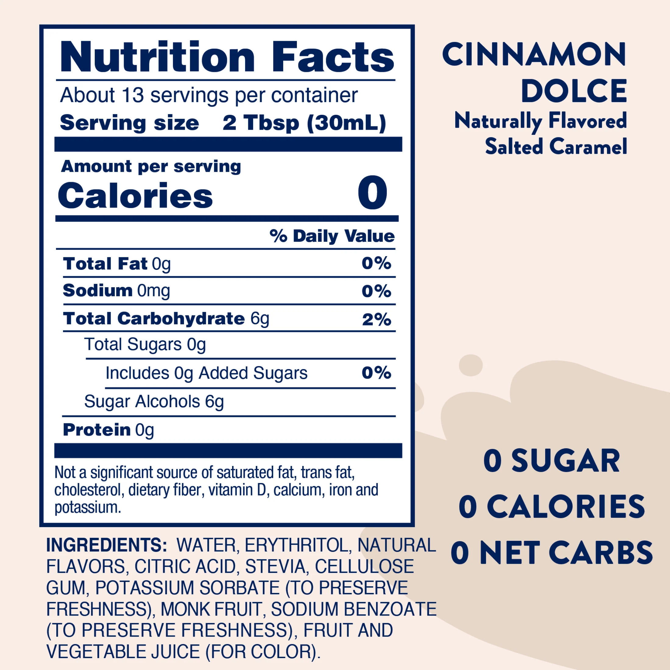 Naturally Sweetened Cinnamon Dolce Syrup - 375ml - Image 6