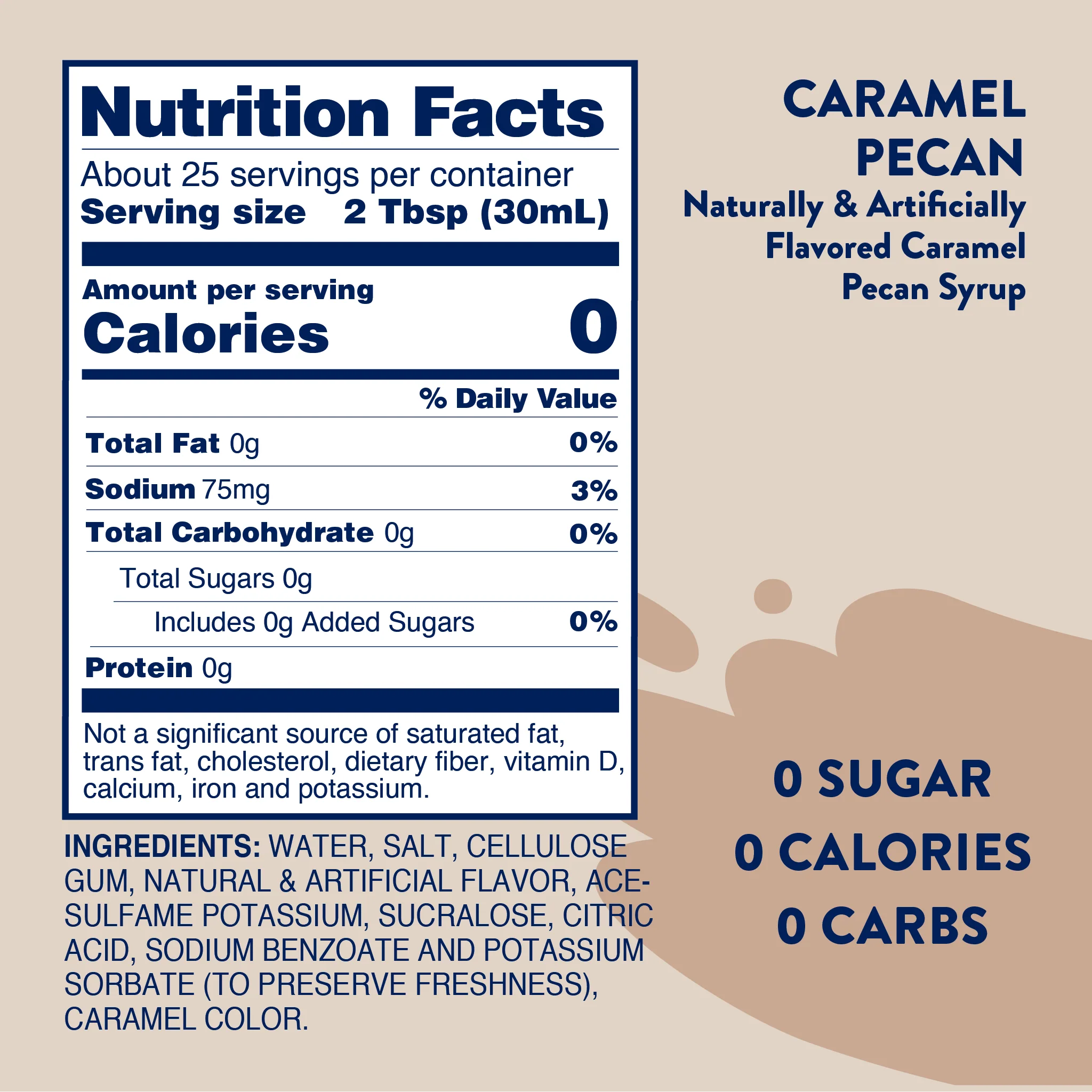 Sugar Free Caramel Pecan Syrup – Nut Flavor - Image 6