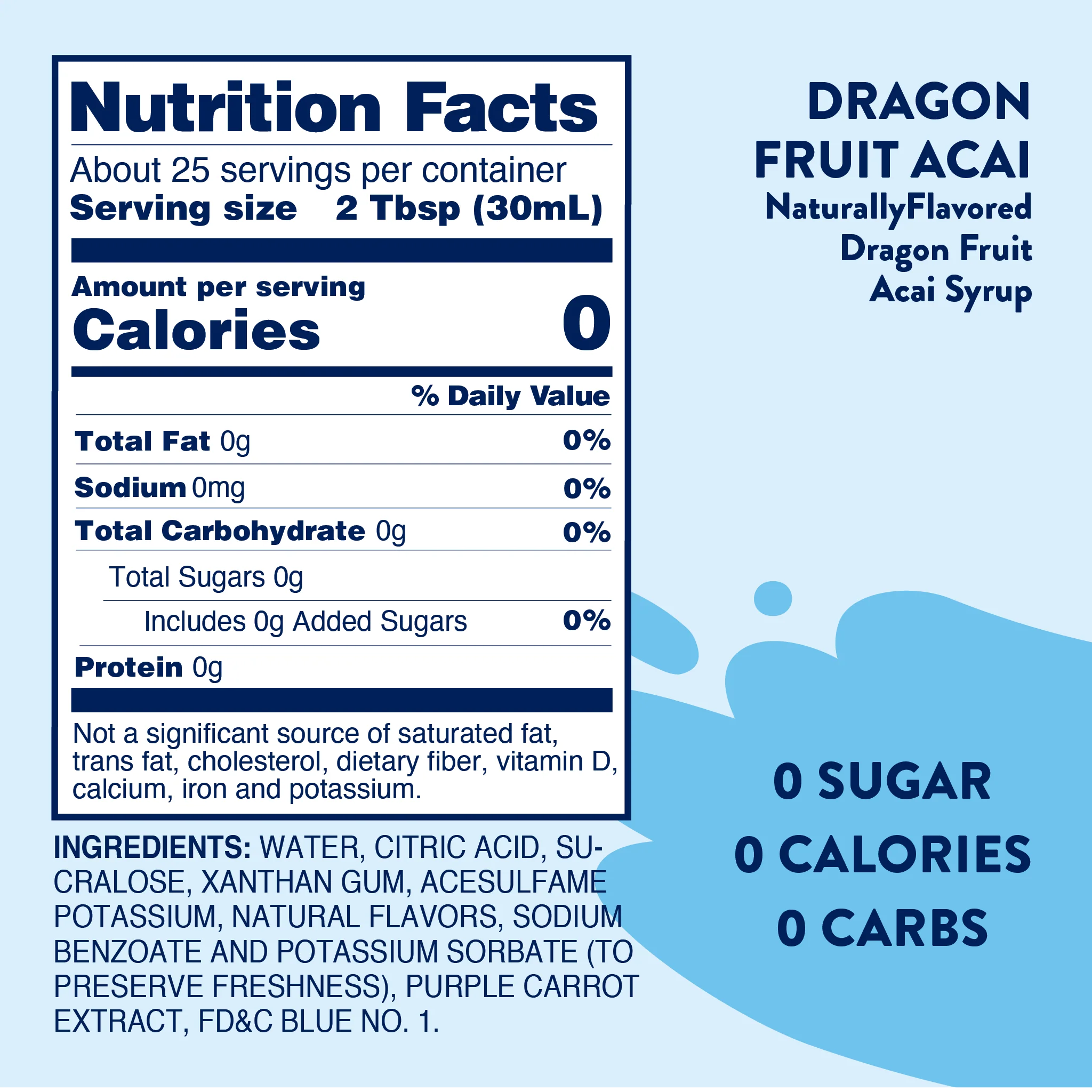 Sugar Free Dragon Fruit Acai Syrup - Image 6