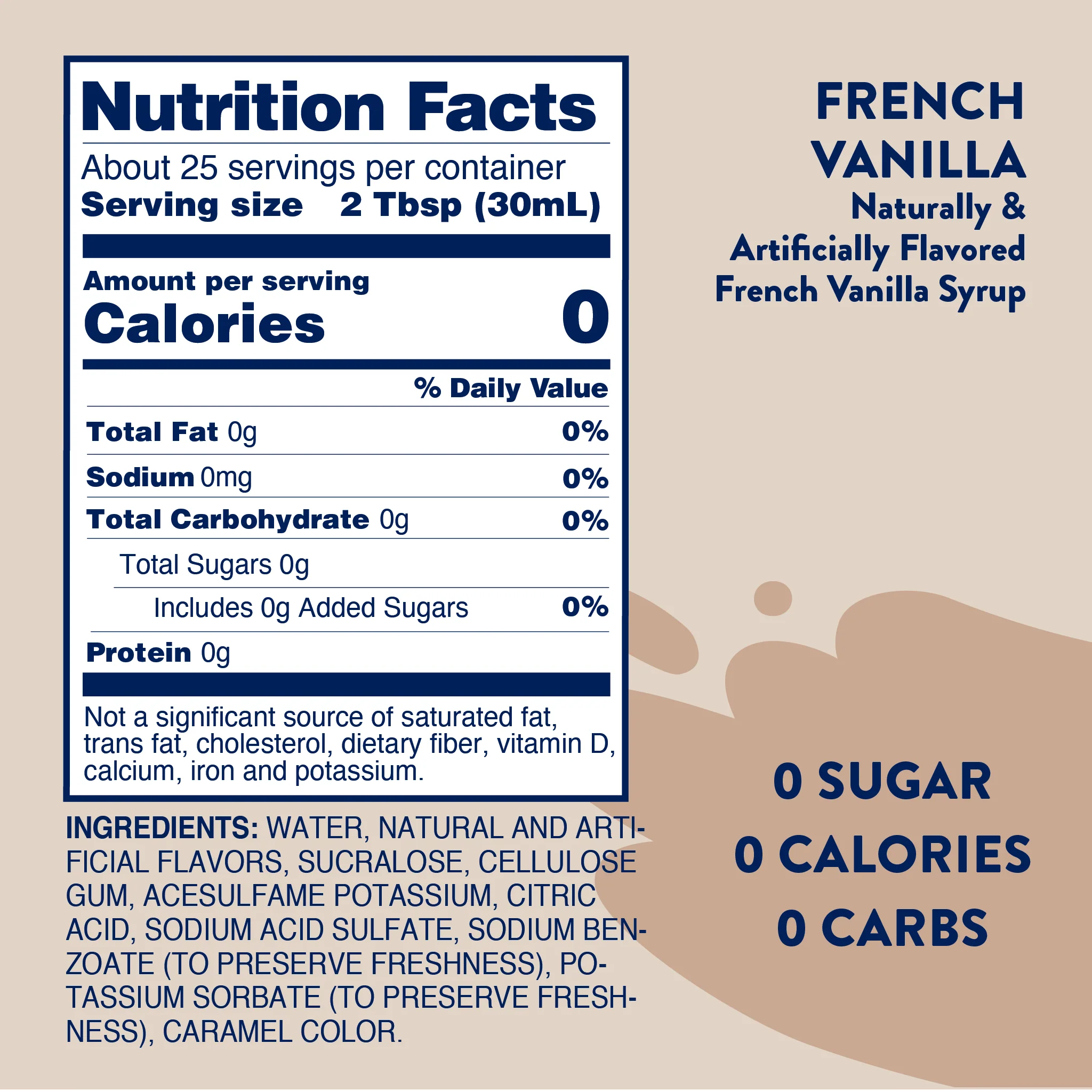 Sugar Free French Vanilla Syrup - Image 6