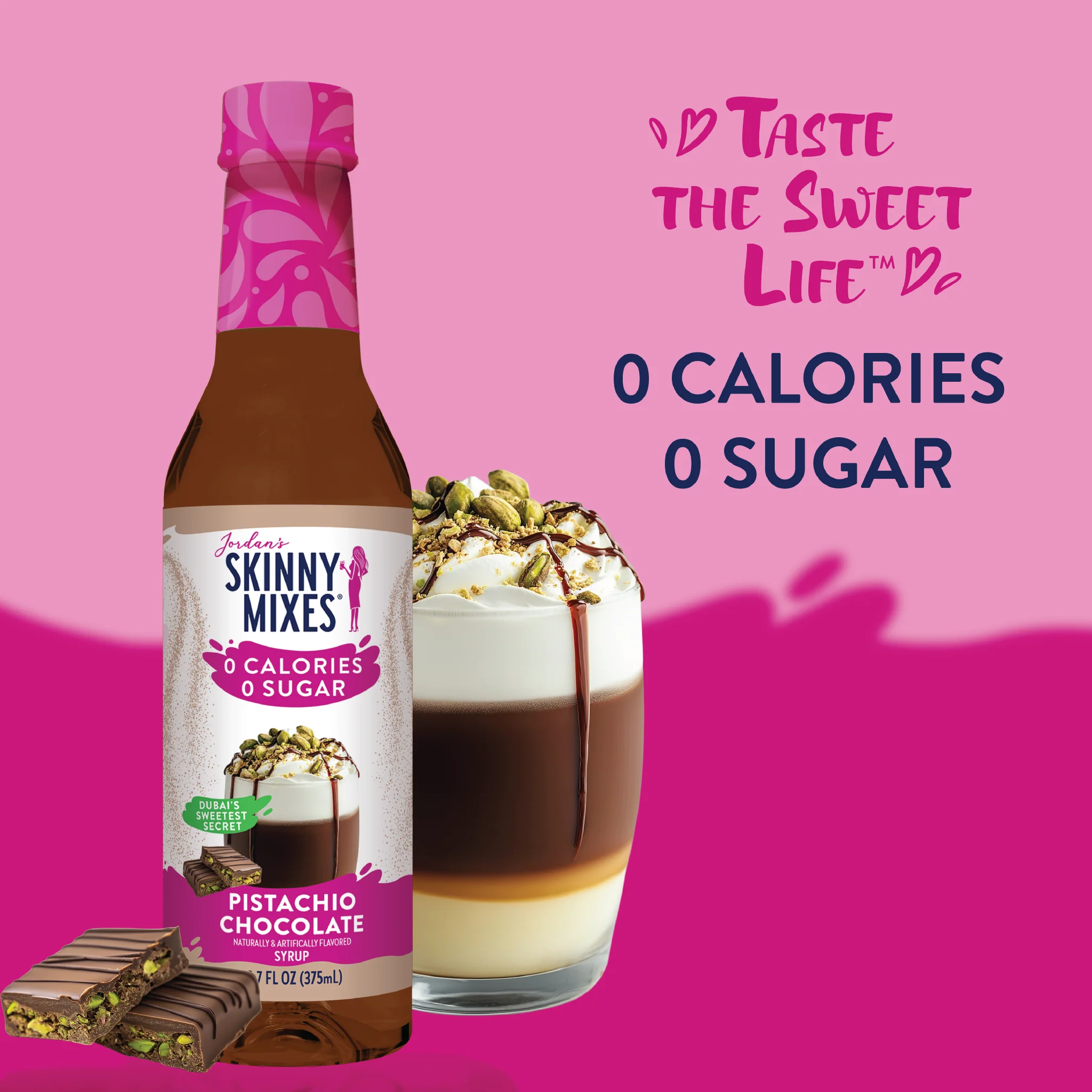 Sugar Free Pistachio Chocolate Syrup – 375mL - Image 4