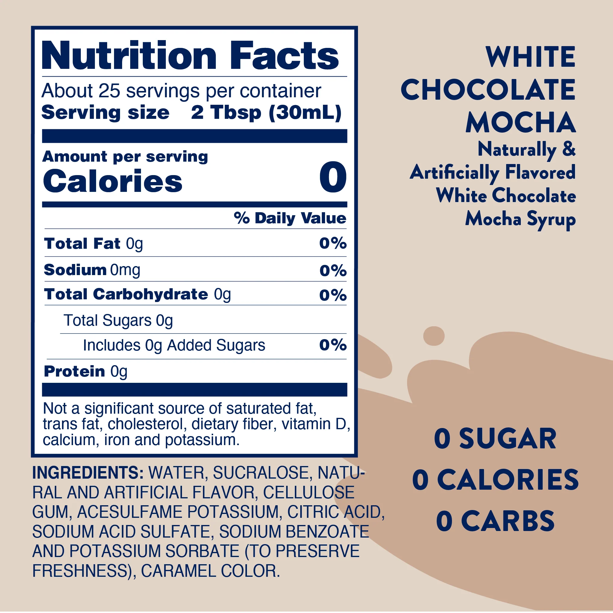 Sugar Free White Chocolate Mocha Syrup - Image 6